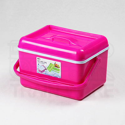 OEM manufacturer and wholesale pink plastic 5.5-liter rectangular ice bucket in Bangkok, Thailand